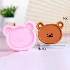 Khuôn Silicon - Động Vật - Gấu Mặt 6.2cm