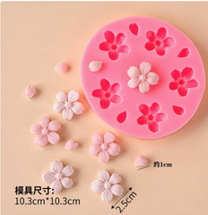 Khuôn Silicon - Hoa Mai Đào Nằm - 2.8cm - 6c Cánh Cắt