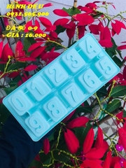 Khay Đá Nhựa CH - KD06 - TH 10c - Số 0-9 Đế Vuông