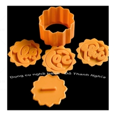Khuôn Ấn Xôi - Cánh Sen Tròn - PLT06 - Set 3 Phúc Lộc Thọ 10cm