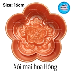 Khuôn Ấn Xôi - Mai 5 Cánh NL - 16cm - Hoa Hồng