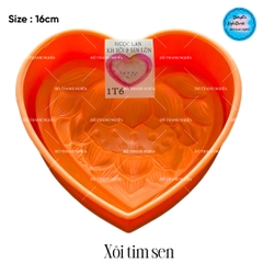 Khuôn Ấn Xôi - Tim NL - 16cm - Hoa Sen