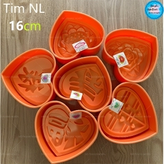 Khuôn Ấn Xôi - Tim NL - 16cm - Hoa Sen