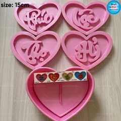 Khuôn Ấn Xôi - Tim NL - Bộ 4 -15cm Phúc Lộc Thọ Hỷ