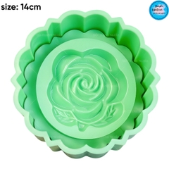 Khuôn Ấn Xôi - Tròn Khía NL - 14cm - Hoa Hồng