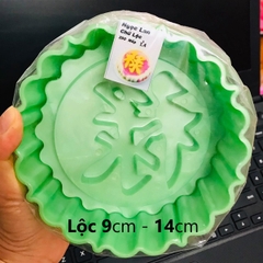 Khuôn Ấn Xôi - Tròn Khía NL - 14cm - Lộc - Hán