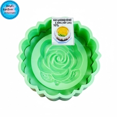 Khuôn Ấn Xôi - Tròn Khía NL - 9cm - Hoa Hồng