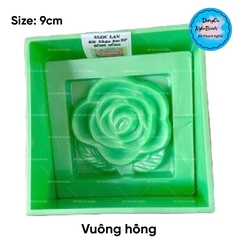 Khuôn Ấn Xôi - Vuông NL - 8cm - Hoa Hồng