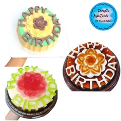 Khuôn Cơm Nhựa - Xôi - Thạch 18-21cm - CN11 - Chữ Happy Birthday Tròn