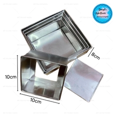 Khuôn Nhôm - Cao 8cm - Vuông - Đế Rời