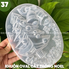 Khuôn Nhựa Cứng VT - 20cm - M37 - Oval Cây Thông Chuông