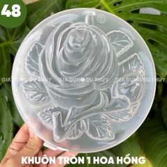 Khuôn Nhựa Cứng VT - 20cm - M48 - Cành Hồng Nụ Lá
