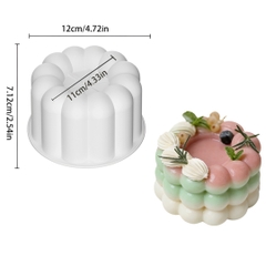Khuôn Silicon - Đế Hình Tròn Khía Ngang  11cm