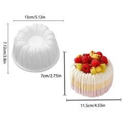 Khuôn Silicon - Đế Hình Tròn Khía Xếp Ly 11.5cm