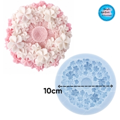 Khuôn Silicon - Hoa Hàn Quốc - Vòng Hoa 10cm