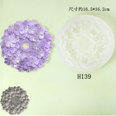 Khuôn Silicon - Hoa Hàn Quốc - Vòng Hoa 16cm