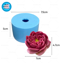 Khuôn Silicon - Hoa Hồng Lai - Hồng Anh - 7cm