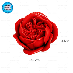 Khuôn Silicon - Hoa Hồng Lai - Hồng Anh - 5.5cm