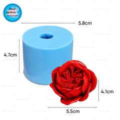 Khuôn Silicon - Hoa Hồng Lai - Hồng Anh - 5.5cm