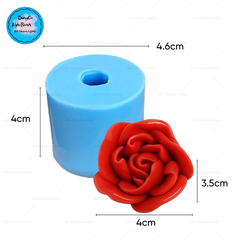 Khuôn Silicon - Hoa Hồng Lai - Hồng Anh - 4cm