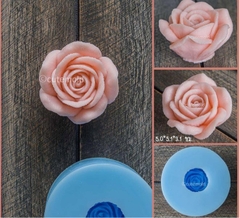 Khuôn Silicon - Hoa Hồng Nở - 5CM - HỒNG D26