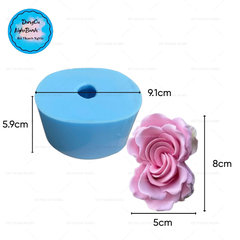 Khuôn Silicon - Hoa Hồng Xoắn - 8cm