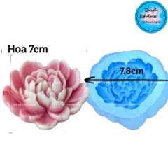 Khuôn Silicon - Hoa Mẫu Đơn 7cm