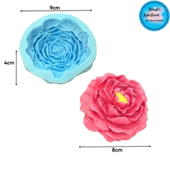 Khuôn Silicon - Hoa Mẫu Đơn - 8cm - Nhụy Xòe Khuôn Mỏng