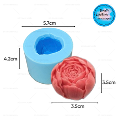Khuôn Silicon - Hoa Mẫu Đơn POMSON - Hàn Quốc - SMD - 3.5cm - Búp