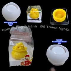 Khuôn Silicon - Hủ Vàng - Rỗng Lớn 9.6cm