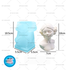 Khuôn Silicon - Cô Gái Cài Hoa Tóc 12cm
