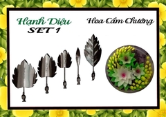 Kim 3D Inox - Bộ 5 - Mẫu 01 Hoa Cẩm Chướng