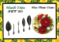 Kim 3D Inox - Bộ 5 - Mẫu 30 Hoa Thược Dược