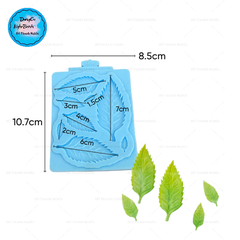 Khuôn Silicon - Lá Hồng - Thẳng - 8c