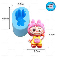 Khuôn Silicon - Labubu Nhỏ - Áo Túi Mèo Nơ