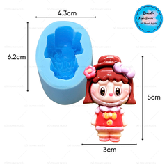 Khuôn Silicon - Labubu Nhỏ - Áo Đội Mũ Hoa Nơ