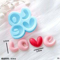 Khuôn Silicon - Chữ Love  2.8cm