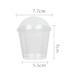 Ly Nhựa Mika - Mousse - Tiramisu - Tròn 7cm lc 7770