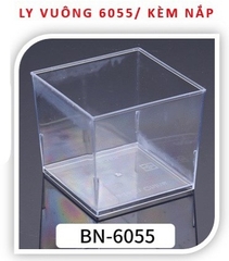 Ly Nhựa - Mika Vuông Mousse 6055 - Tiramisu 60X60X55cm - 162ml Có Nắp