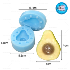 Khuôn Silicon - Trái Cây - Trái Bơ 2 Mảnh 4cm