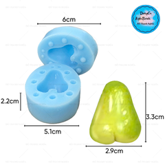 Khuôn Silicon - Trái Cây - Trái Mận 2 Mảnh 3.4cm