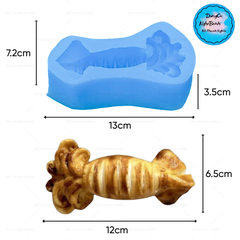 Khuôn Silicon - Món Ăn - Con Mực Khía Nướng 12cm