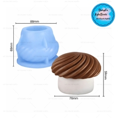 Khuôn Silicon - Rau Củ - Cây Nấm 5.9cm