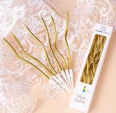 Nến - Đèn Cầy - Cắm Đơn - Nến Xoắn Vàng Vĩ 5 Cây