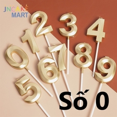 Nến Số - Đèn Cầy - Mẫu Đẹp 4.8cm Số 0