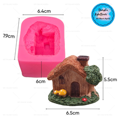 Khuôn Silicon - Ngôi Nhà - Nấm Cỏ 6cm