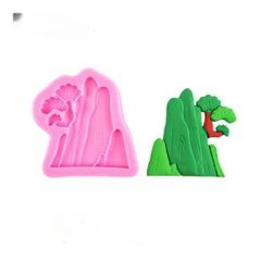 Khuôn Silicon - Ngọn Núi - Kèm Cây 7.3cm