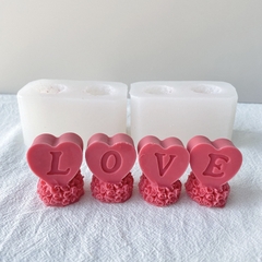 Khuôn Silicon - Chữ Love Đứng Trụ Set 2