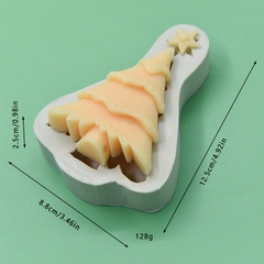 Khuôn Silicon - Noel - Cây Thông Sao Rời Dây Đèn 8.5cm