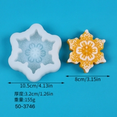 Khuôn Silicon - Noel - Cánh Hoa Tuyết Noel 8cm